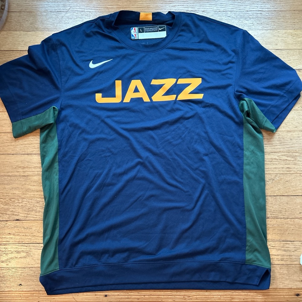 Nike Blue and Green Jazz T-Shirt